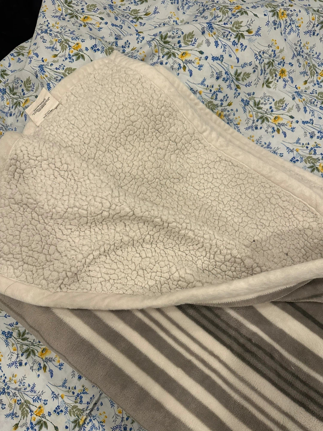 Striped Throw Blanket - Grey & White - photo 2