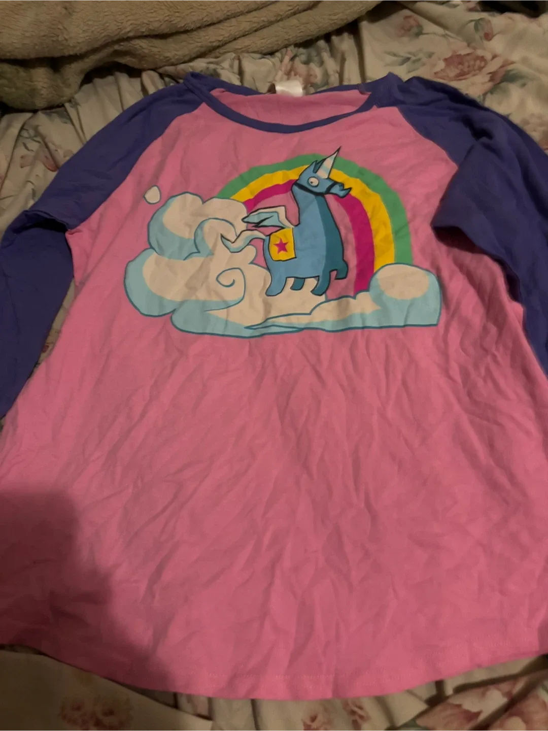 Pink Fortnite Llama Graphic Tee