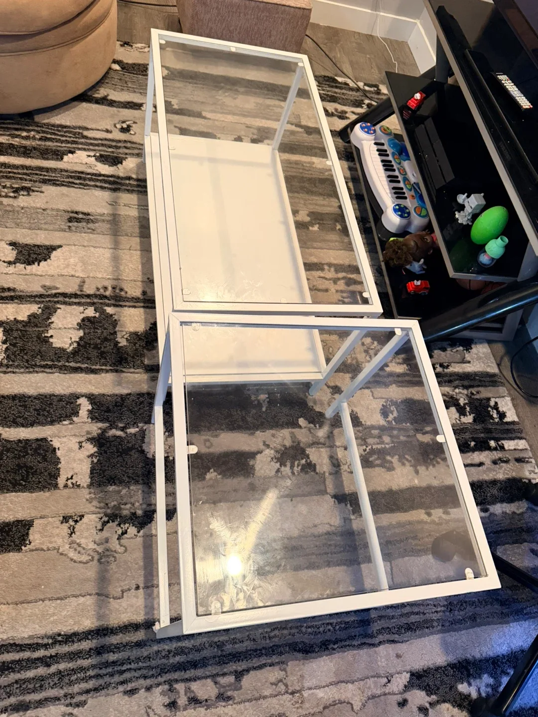 White Glass Coffee Table