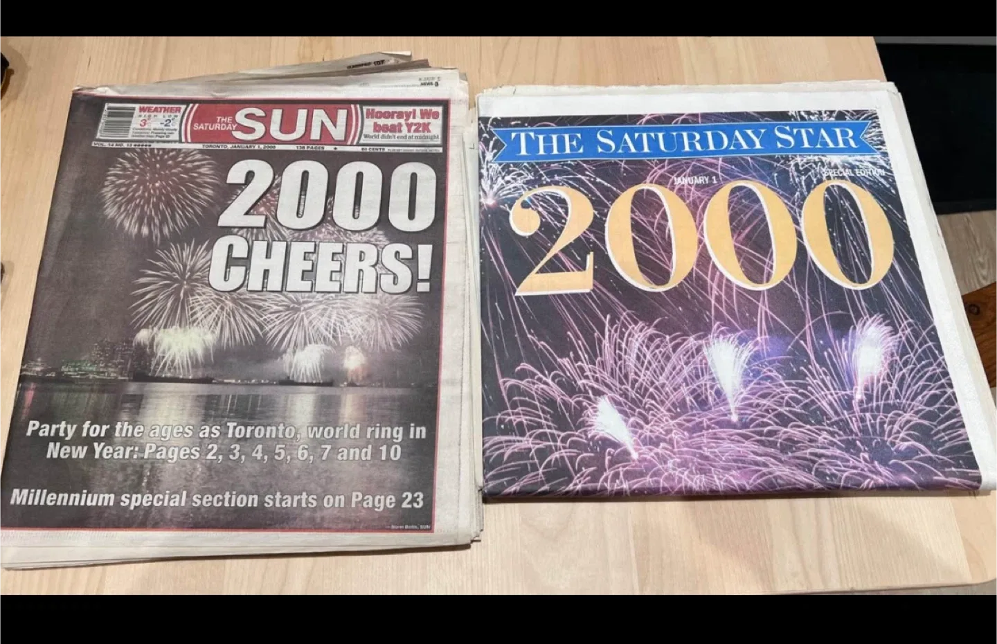 Toronto Star & Sun Millennium Newspapers