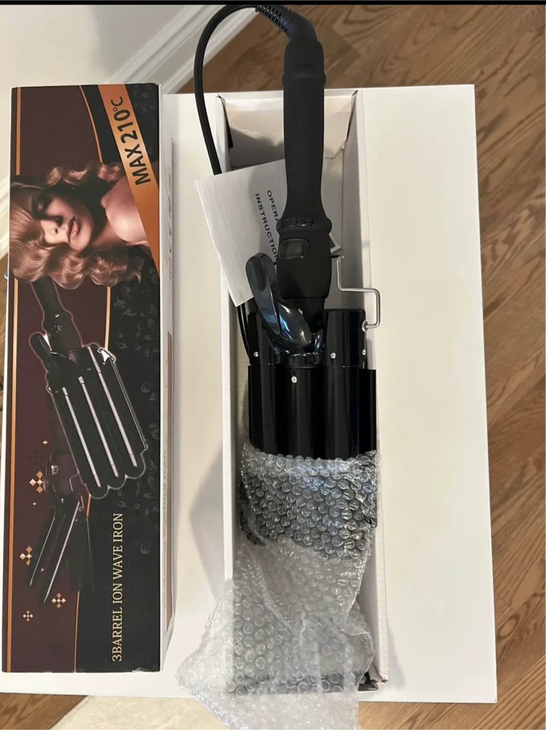 MAX 210°C 3 Barrel Ion Wave Iron image indicator(2)