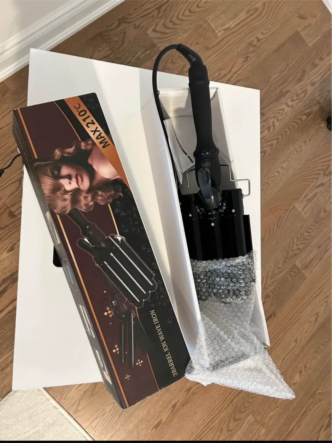 MAX 210°C 3 Barrel Ion Wave Iron