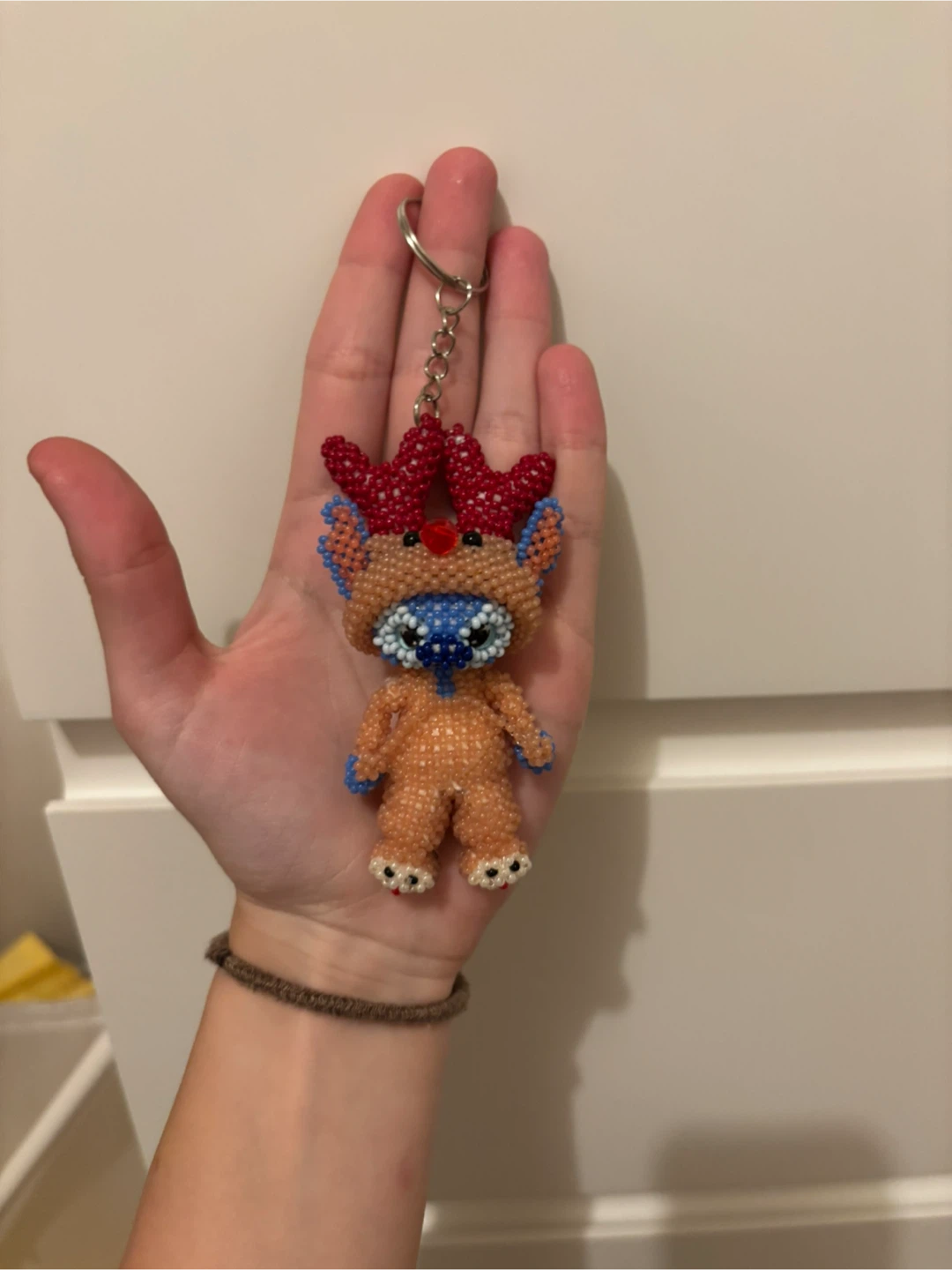 Beaded Stitch Reindeer Keychain - photo 2