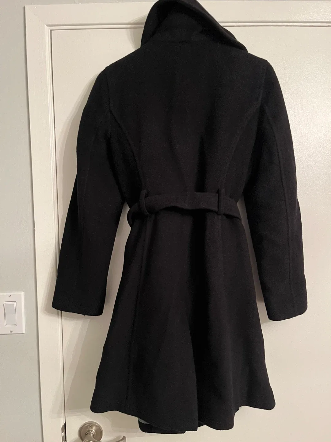 Coach Black Wool Blend Belted Coat image indicator(5)