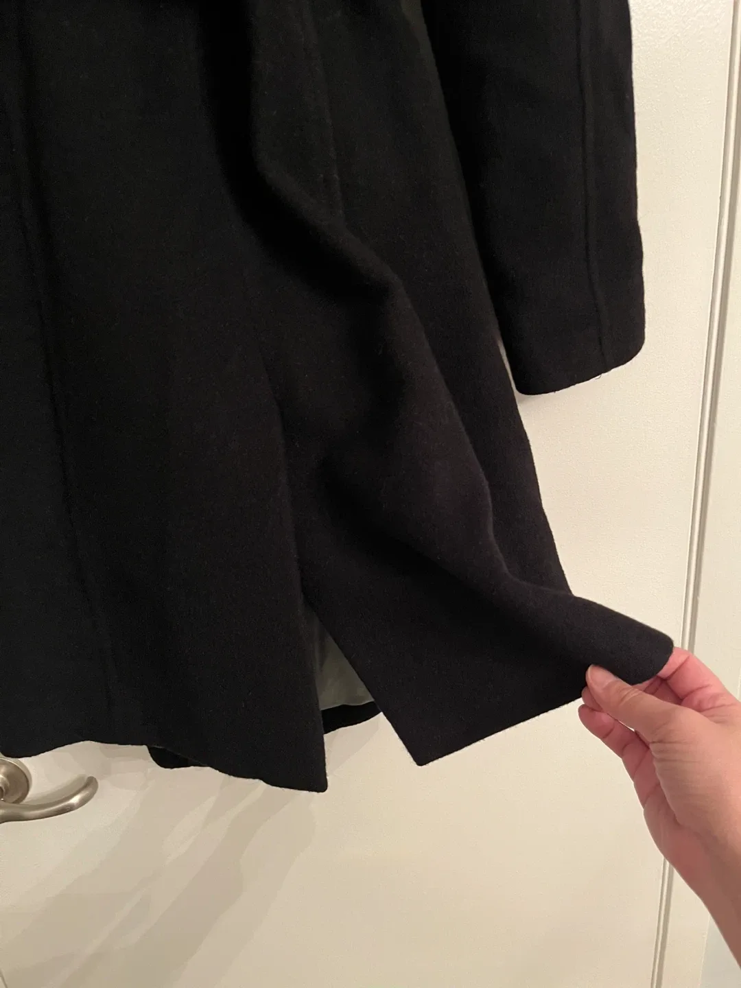 Coach Black Wool Blend Belted Coat image indicator(6)