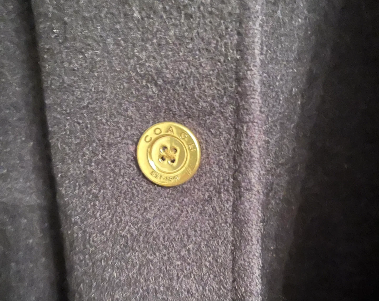 Coach Black Wool Blend Belted Coat image indicator(4)