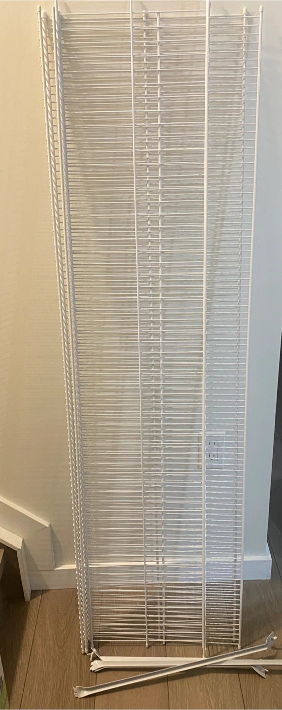 White Wire Shelf Unit - 59 inches long - photo 2