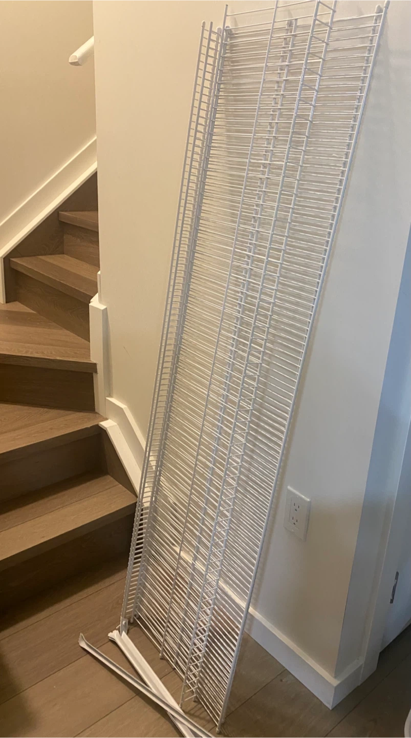 White Wire Shelf Unit - 59 inches long