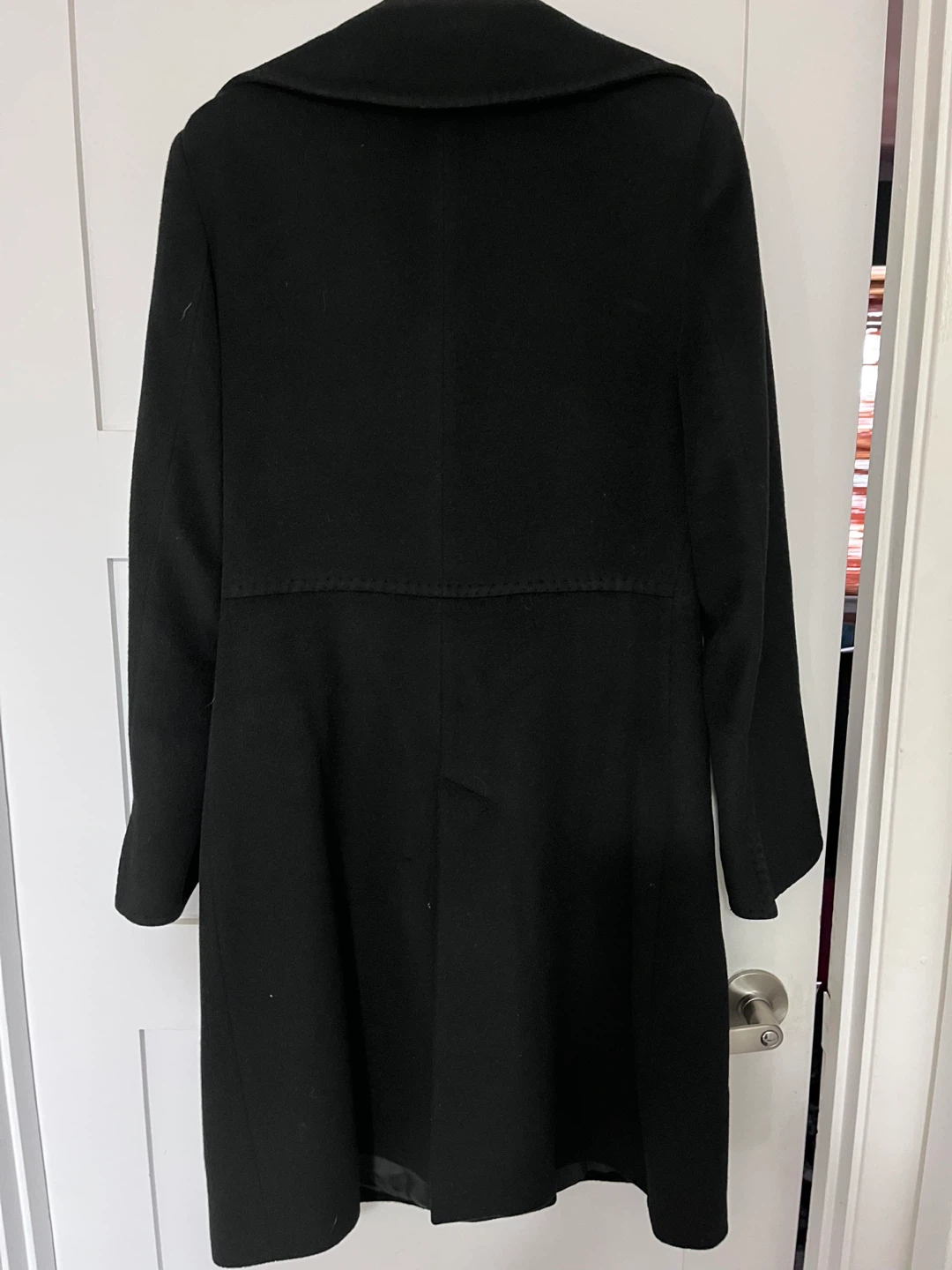 Cinzia Rocca Angora & Wool Black Coat Size 8 - photo 4