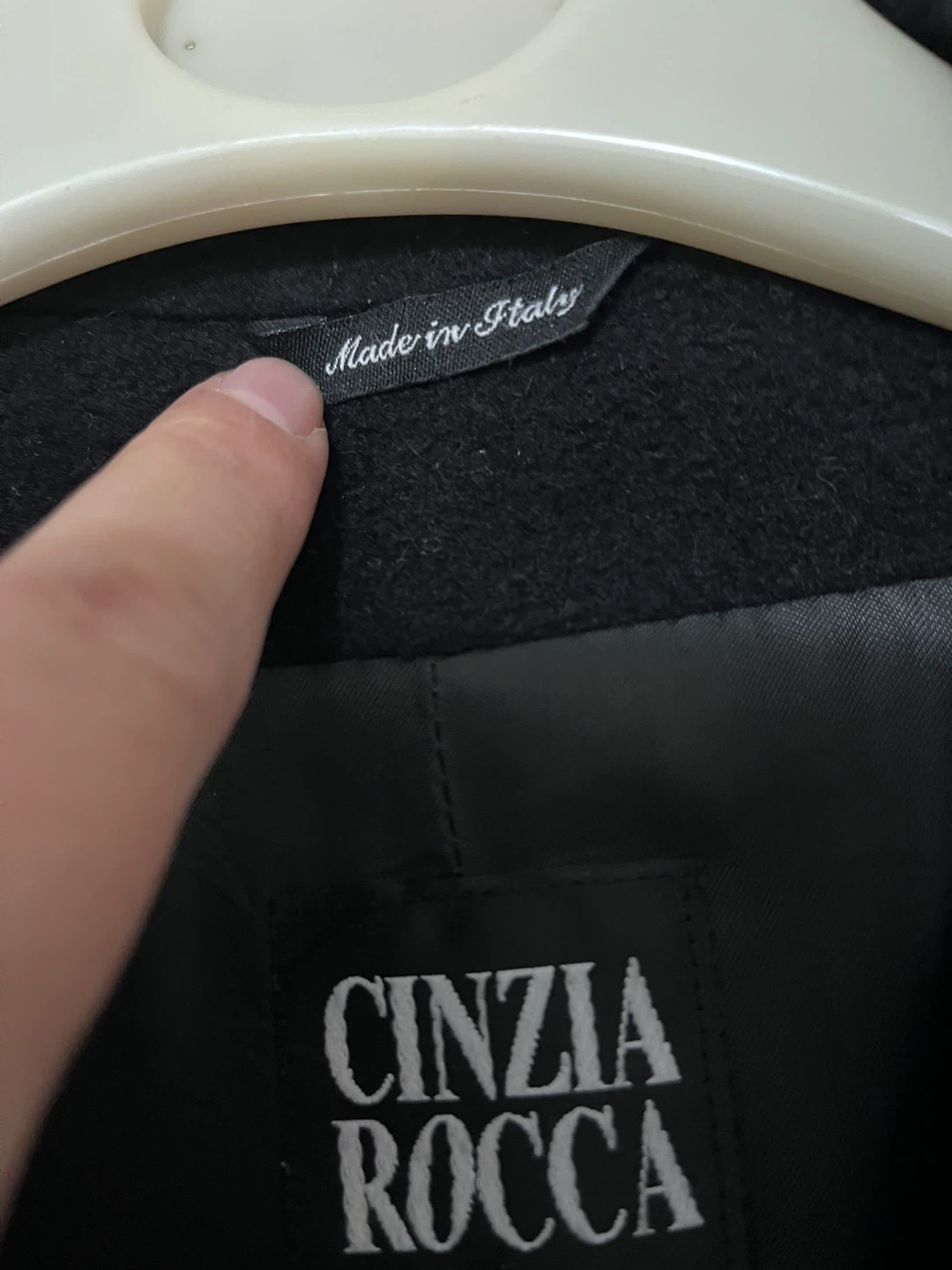 Cinzia Rocca Angora & Wool Black Coat Size 8 - photo 5