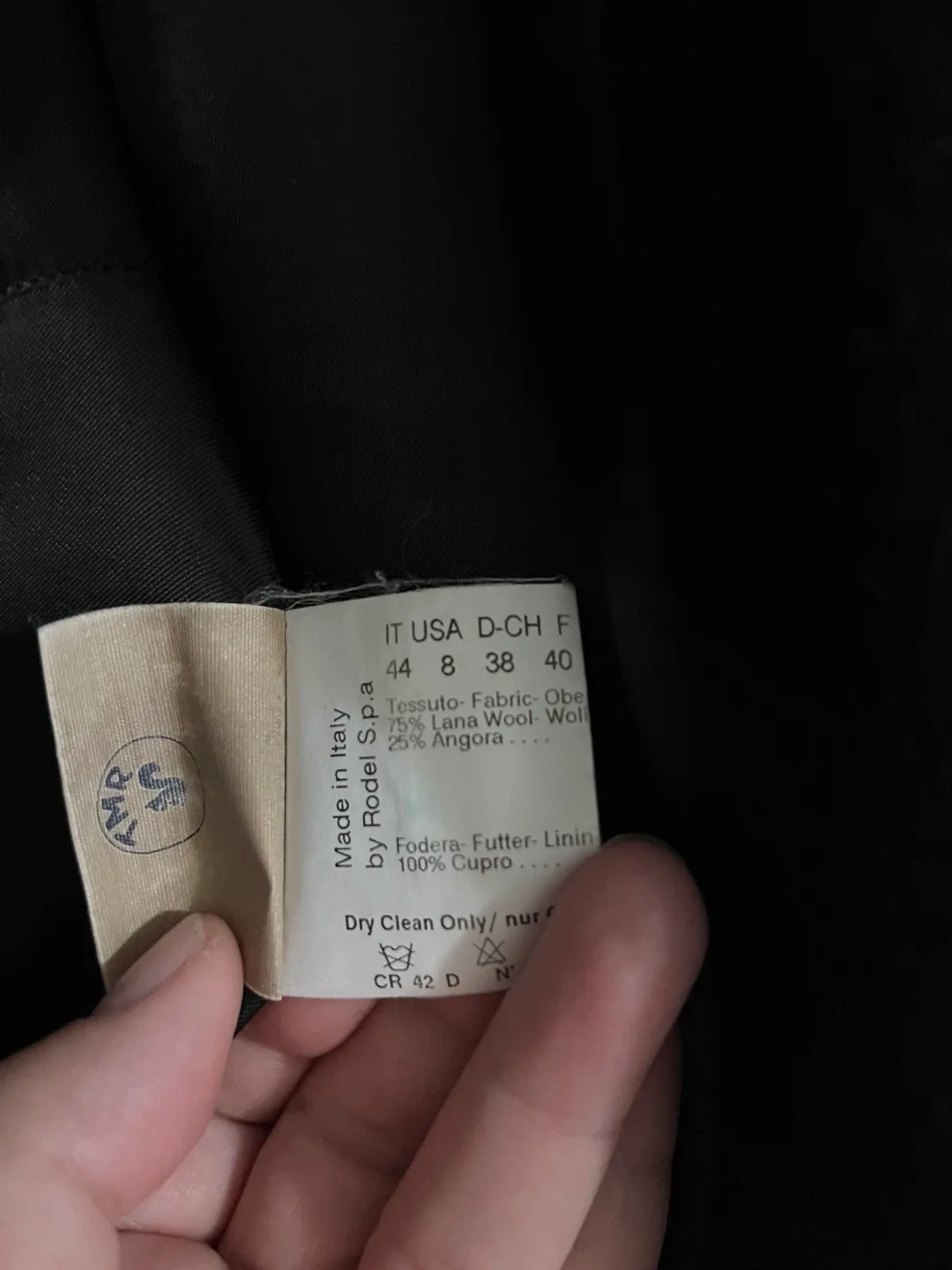 Cinzia Rocca Angora & Wool Black Coat Size 8 image indicator(6)