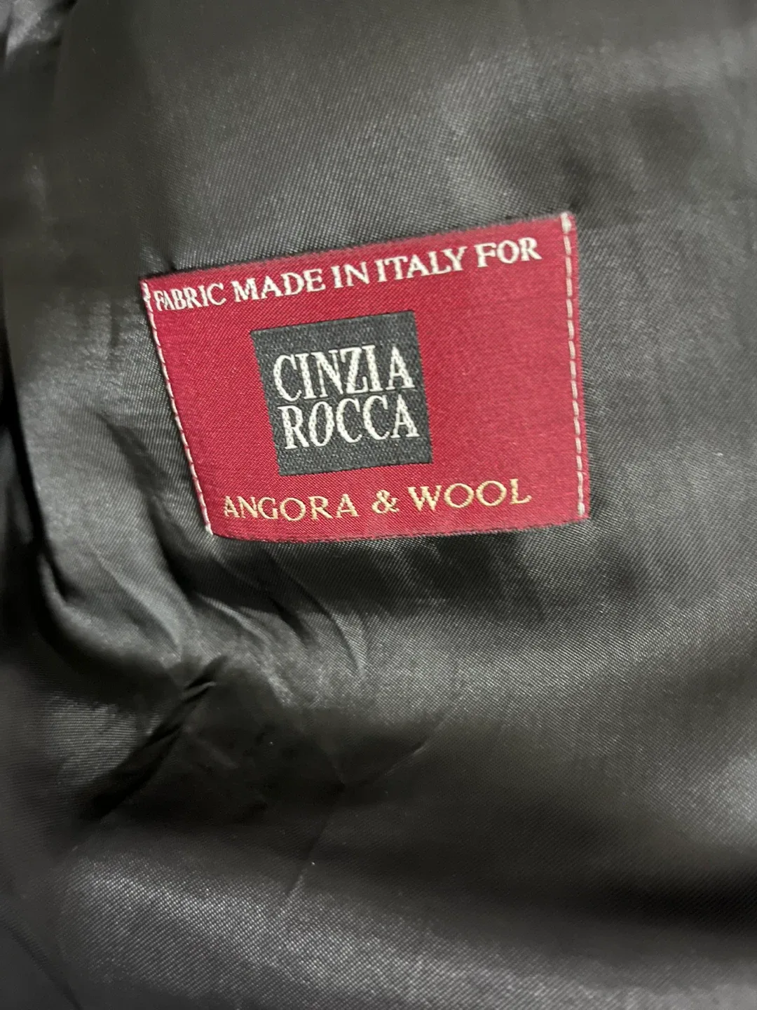 Cinzia Rocca Angora & Wool Black Coat Size 8 image indicator(7)