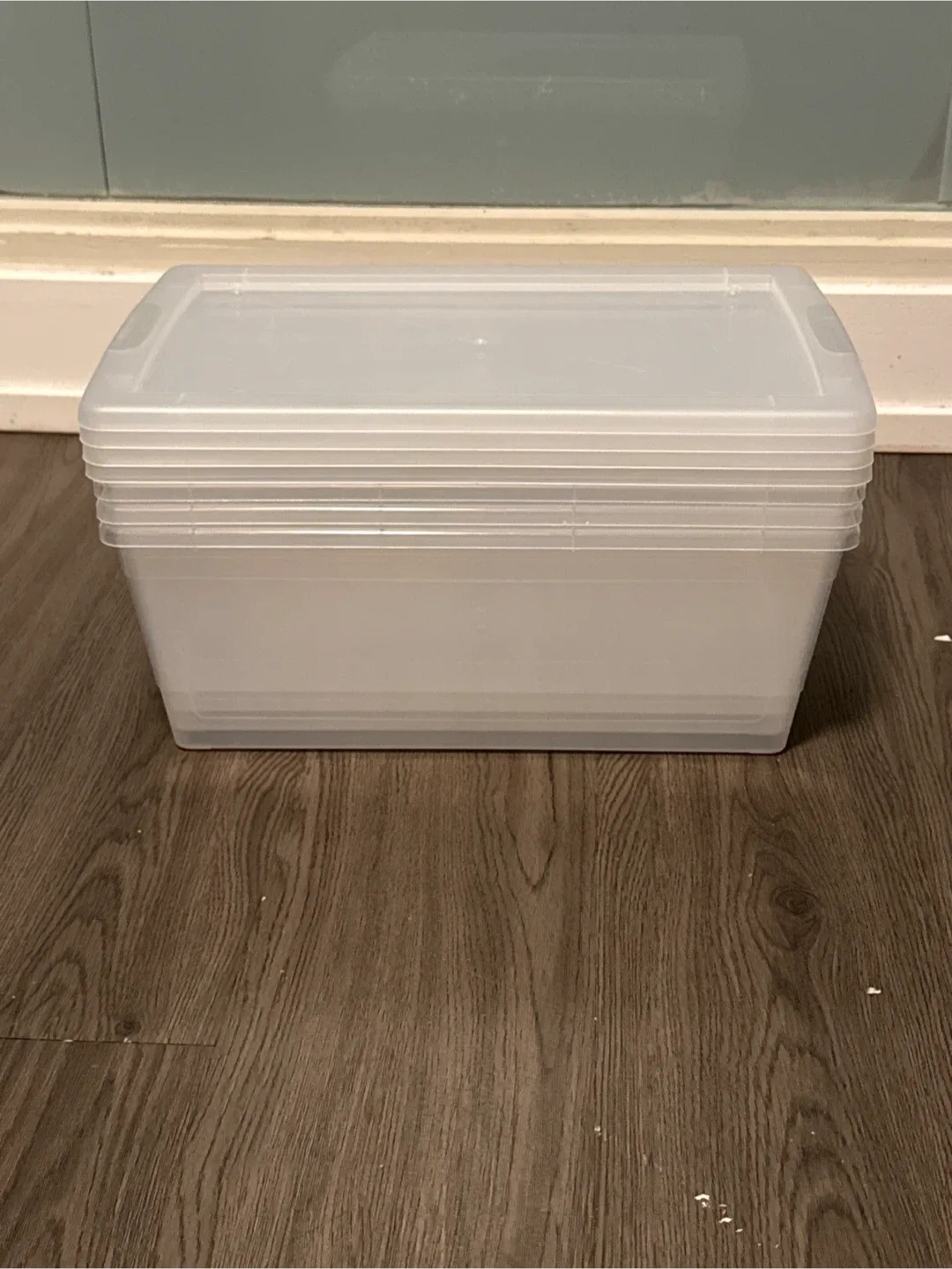 Clear Plastic Storage Container with Lid