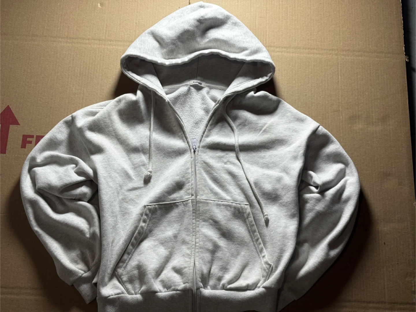 Garage Grey Zip-Up Hoodie