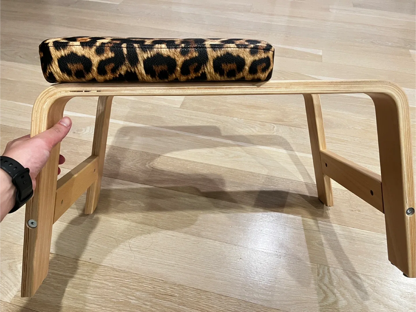 FeetUp Trainer with Leopard Print Cushion