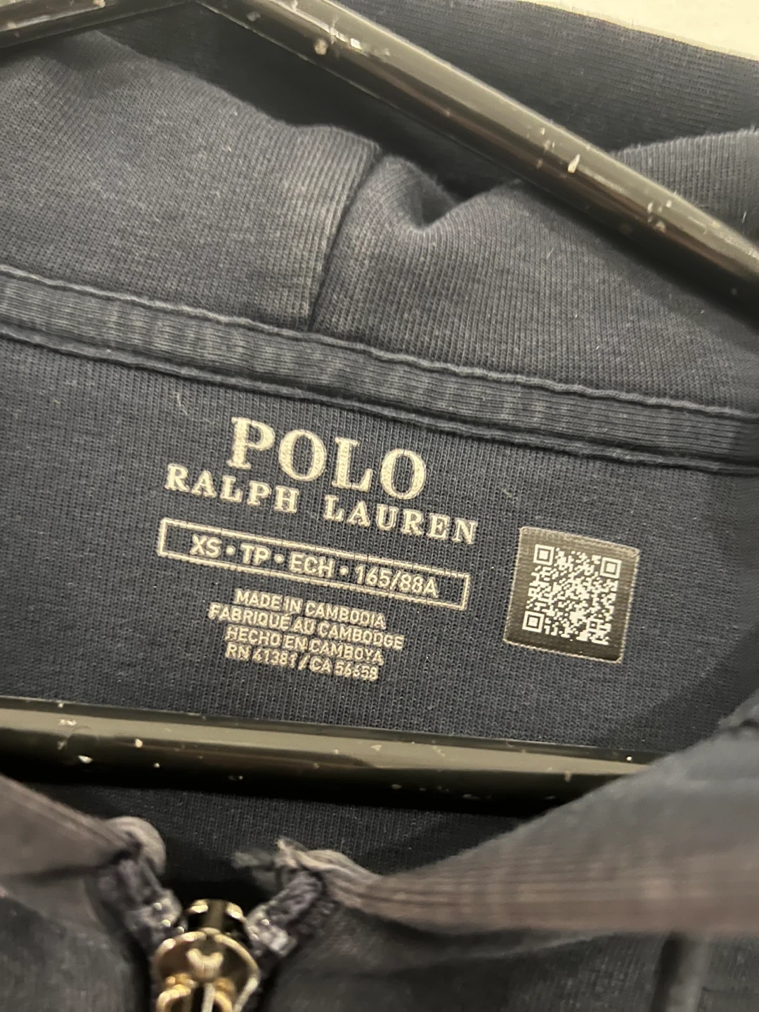 Polo Ralph Lauren XS Navy Blue Hoodie - photo 2