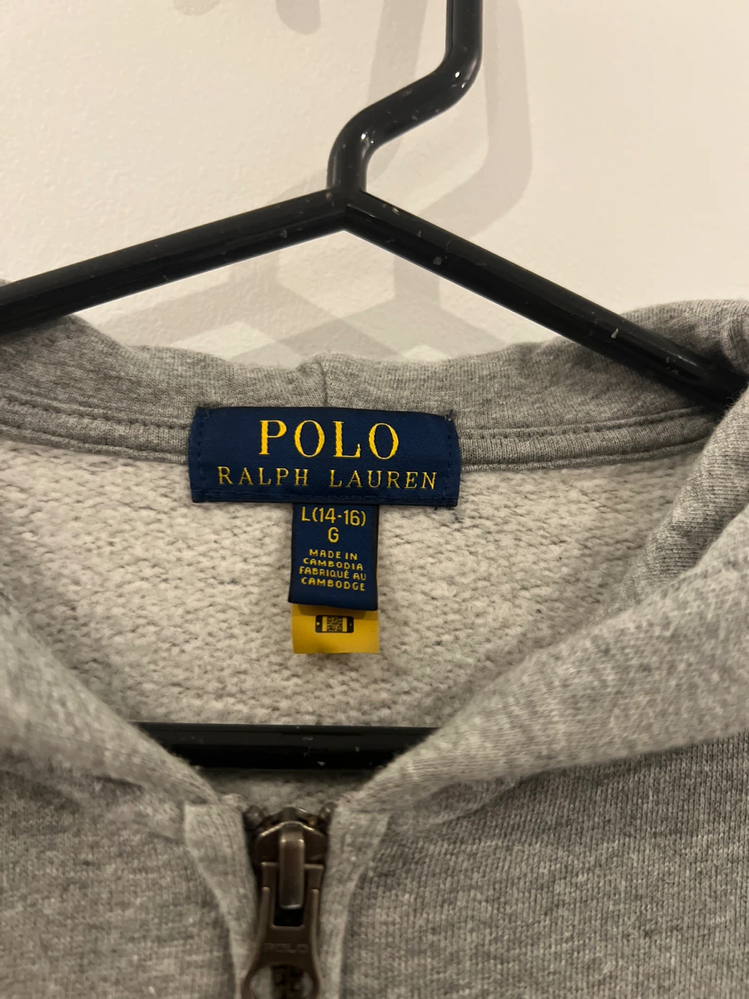 Polo Ralph Lauren Grey Zip-Up Hoodie - L(14-16) - photo 2