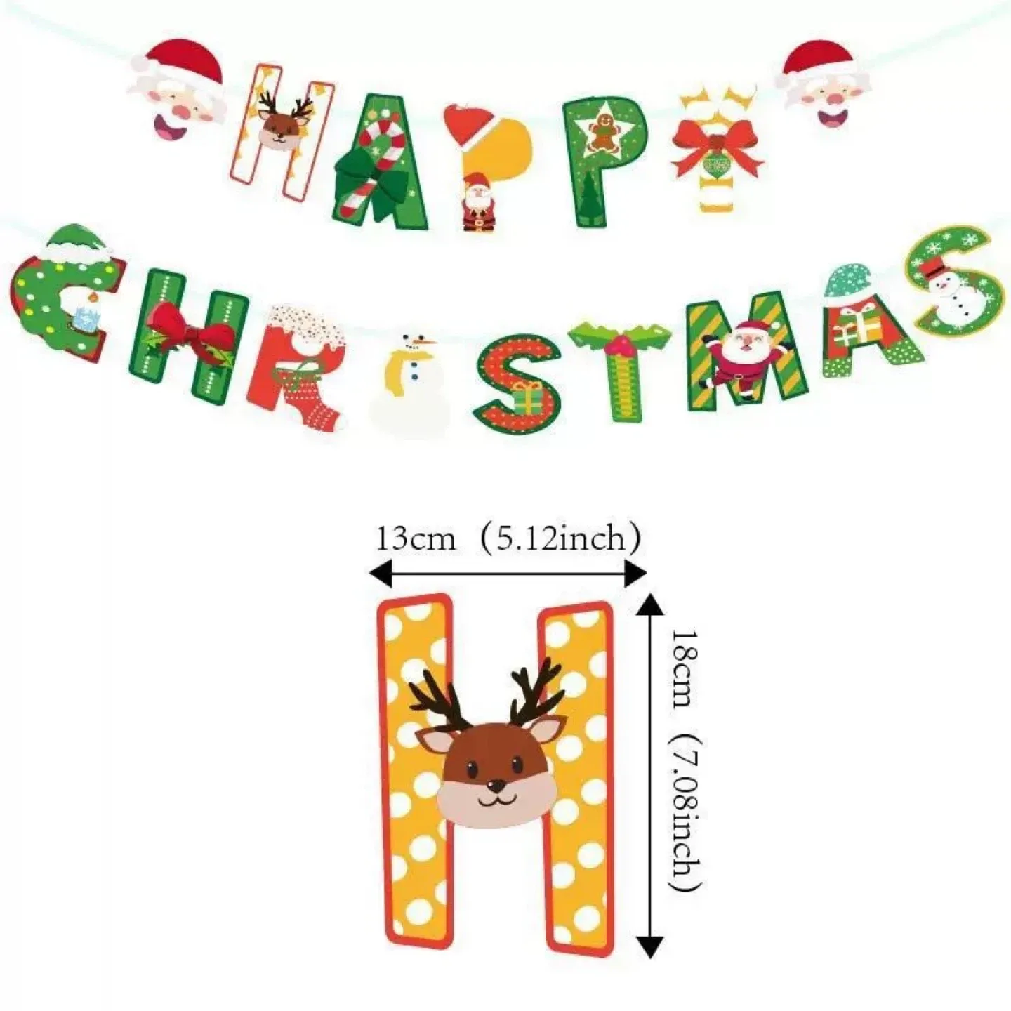 Happy Christmas Banner Decoration