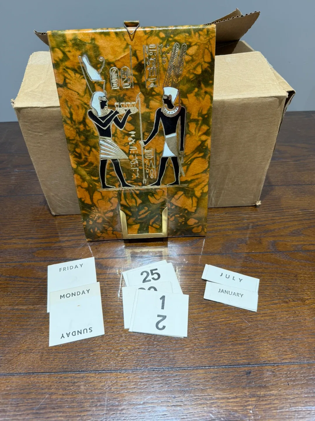 Vintage Egyptian Style Perpetual Calendar image indicator(2)