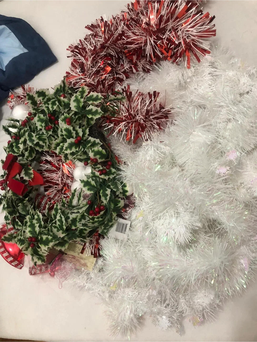 Christmas Wreath & Garland &blue and green lights image indicator(9)