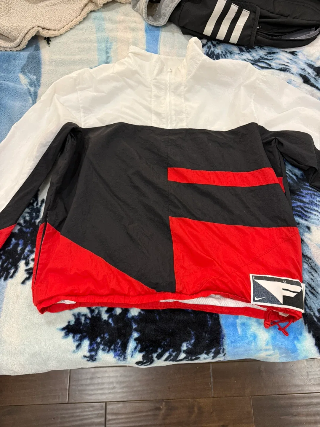 Nike Colour Block Jacket - Red, Black, White Size Large