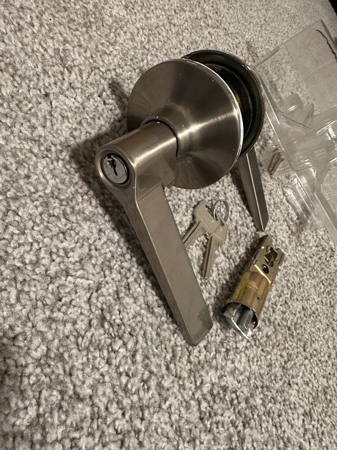 Defiant Entry Door Lever Handle Set - Satin Nickel Finish image indicator(5)