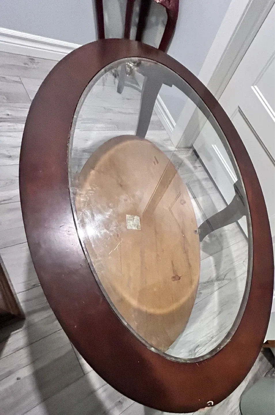 Oval Glass Top Coffee Table