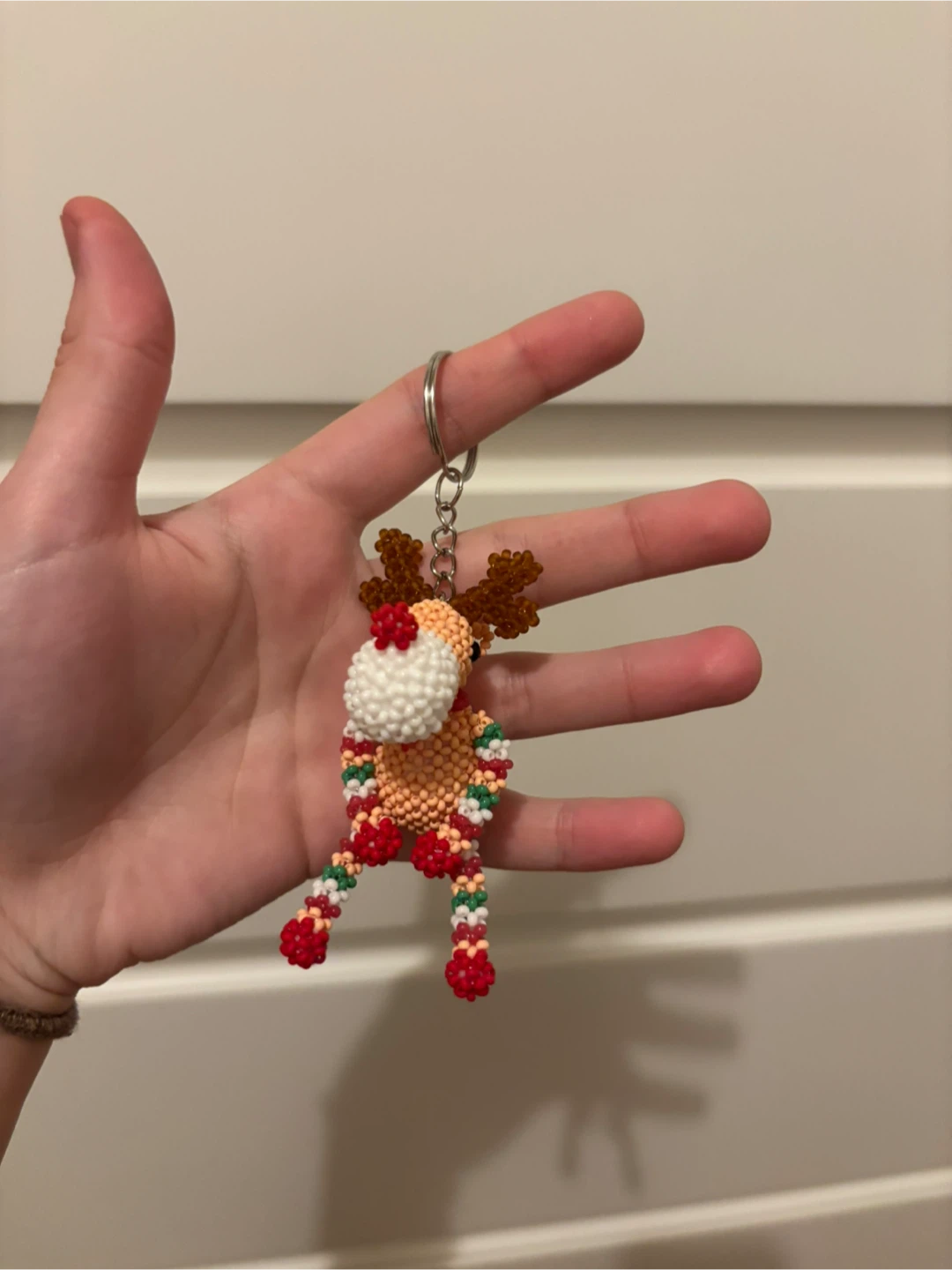 Beaded Reindeer Keychain - photo 3