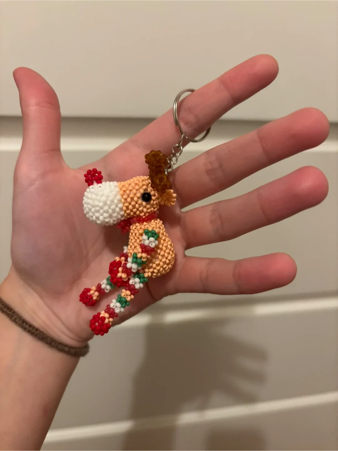 Beaded Reindeer Keychain image indicator(2)