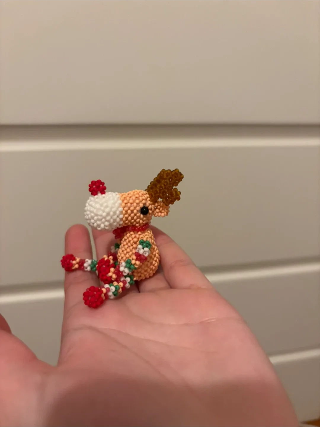 Beaded Reindeer Keychain