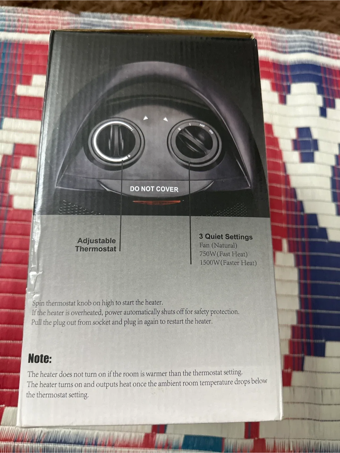 Hussar Ceramic Space Heater - New in box image indicator(3)