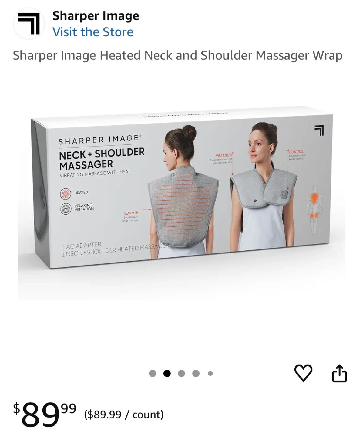 Sharper Image Heated Neck & Shoulder Massager