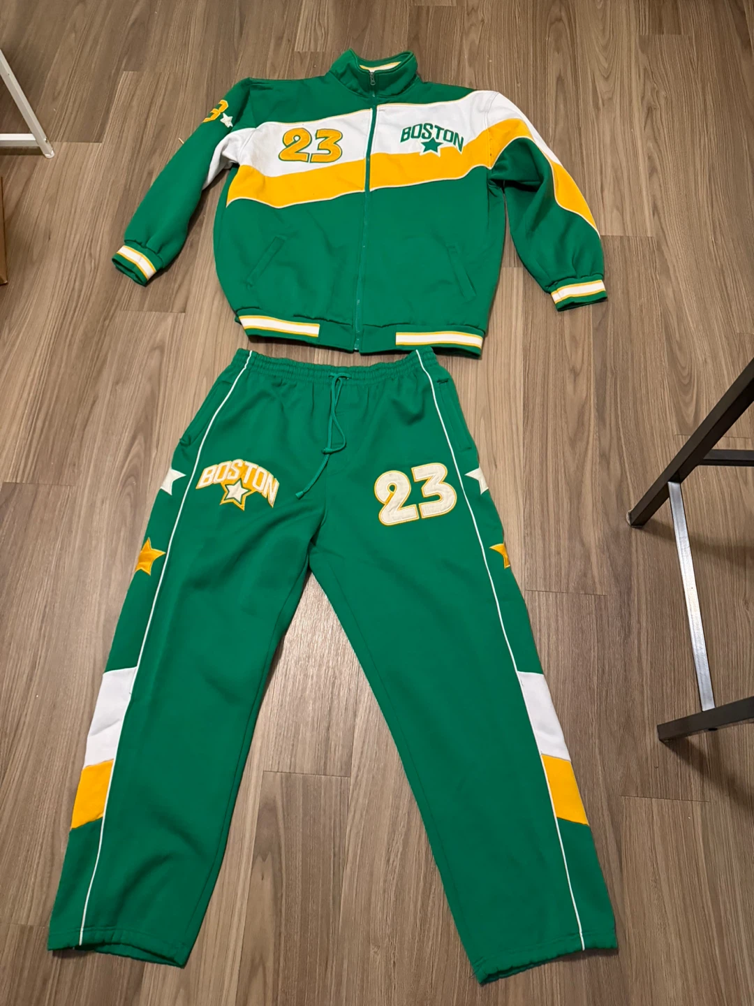 Vintage Boston Celtics Tracksuit - Green and White - photo 3