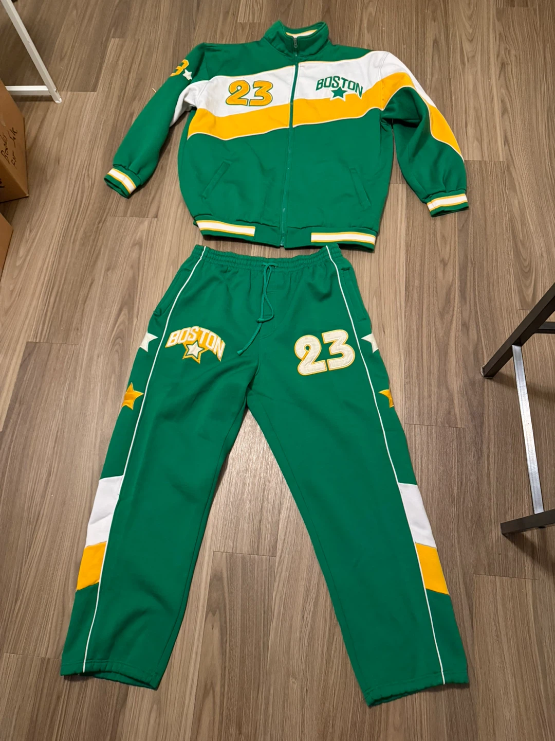 Vintage Boston Celtics Tracksuit - Green and White - photo 2