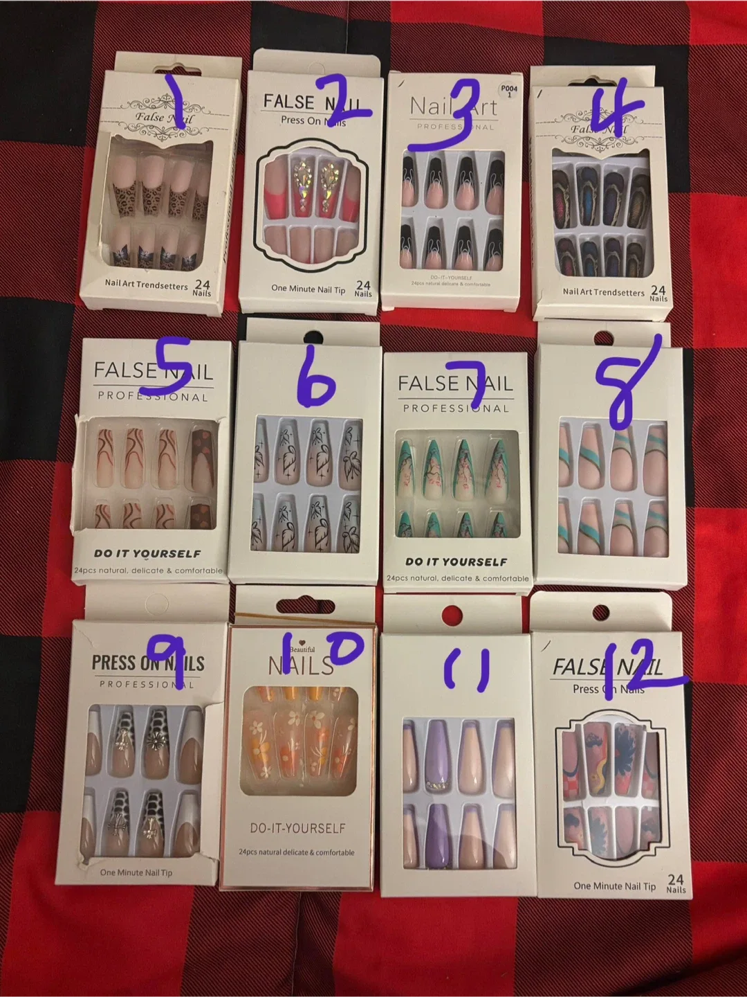 False Nail Sets - Various Designs