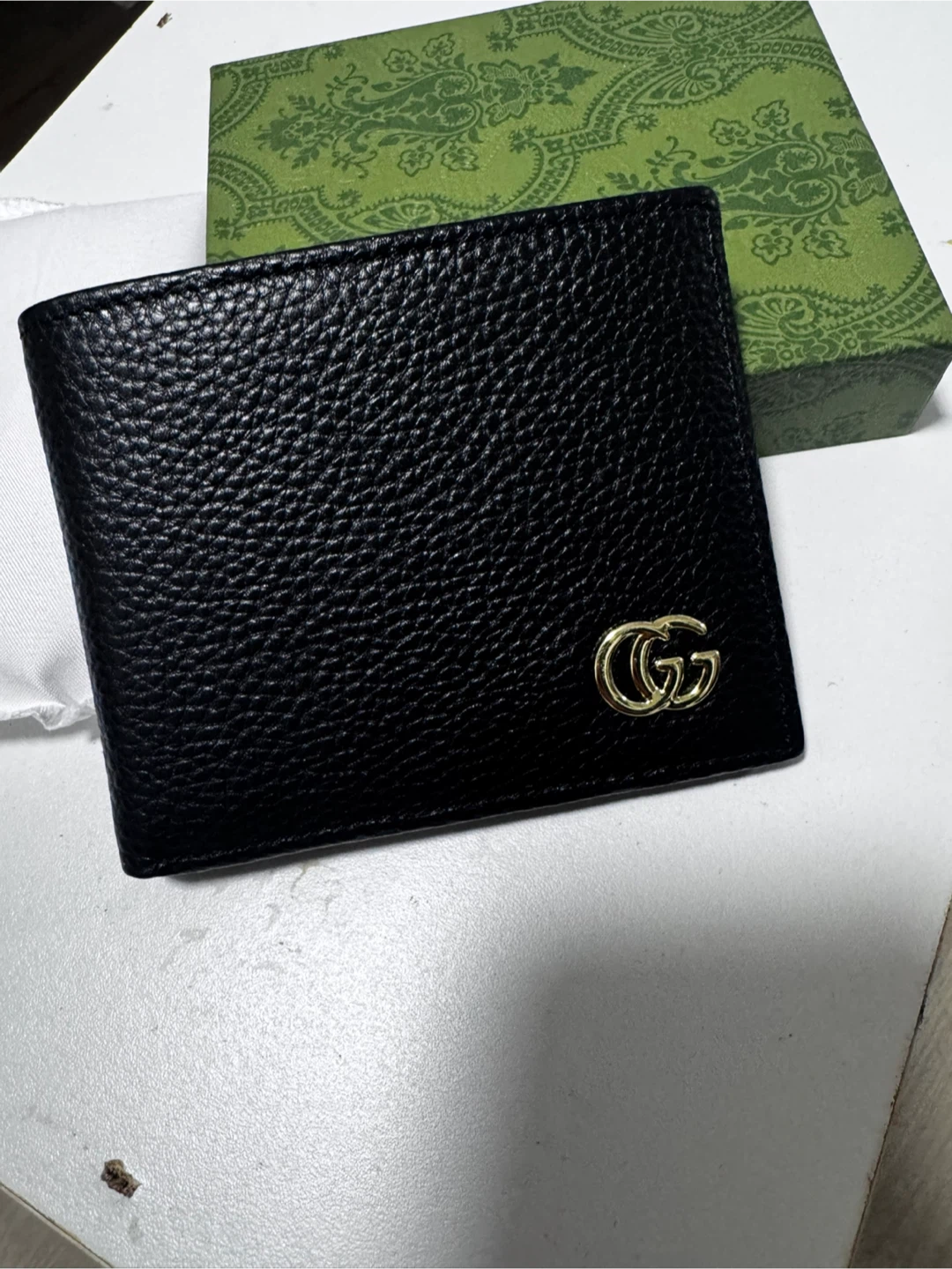 Gucci Black Leather Wallet with Box