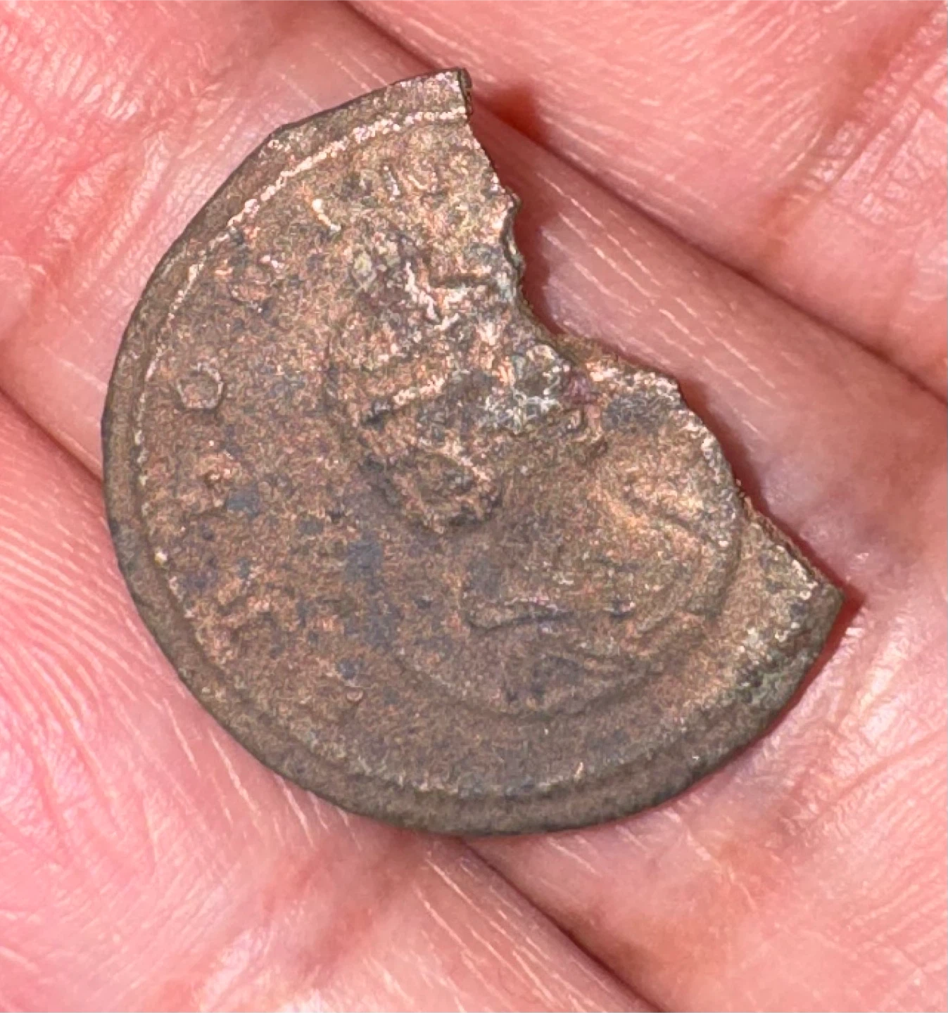 Half Piece Silver Roman Denarius Coin - photo 2