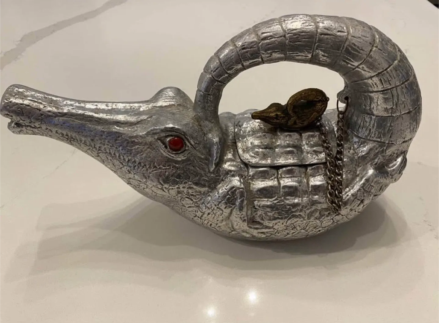 Vintage Arthur Court Alligator Teapot - Unique Piece