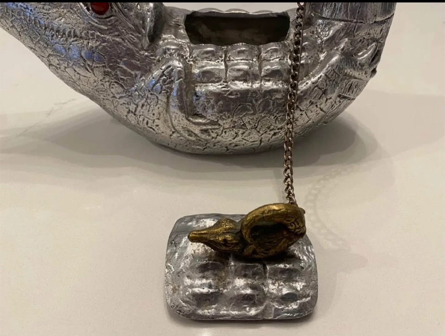 Vintage Arthur Court Alligator Teapot - Unique Piece image indicator(2)