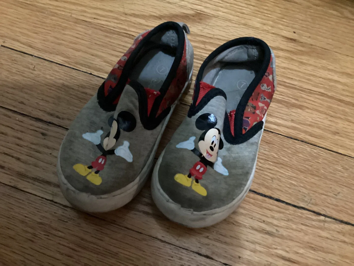 Toddler Mickey Mouse Slip-On Shoes - Size 7