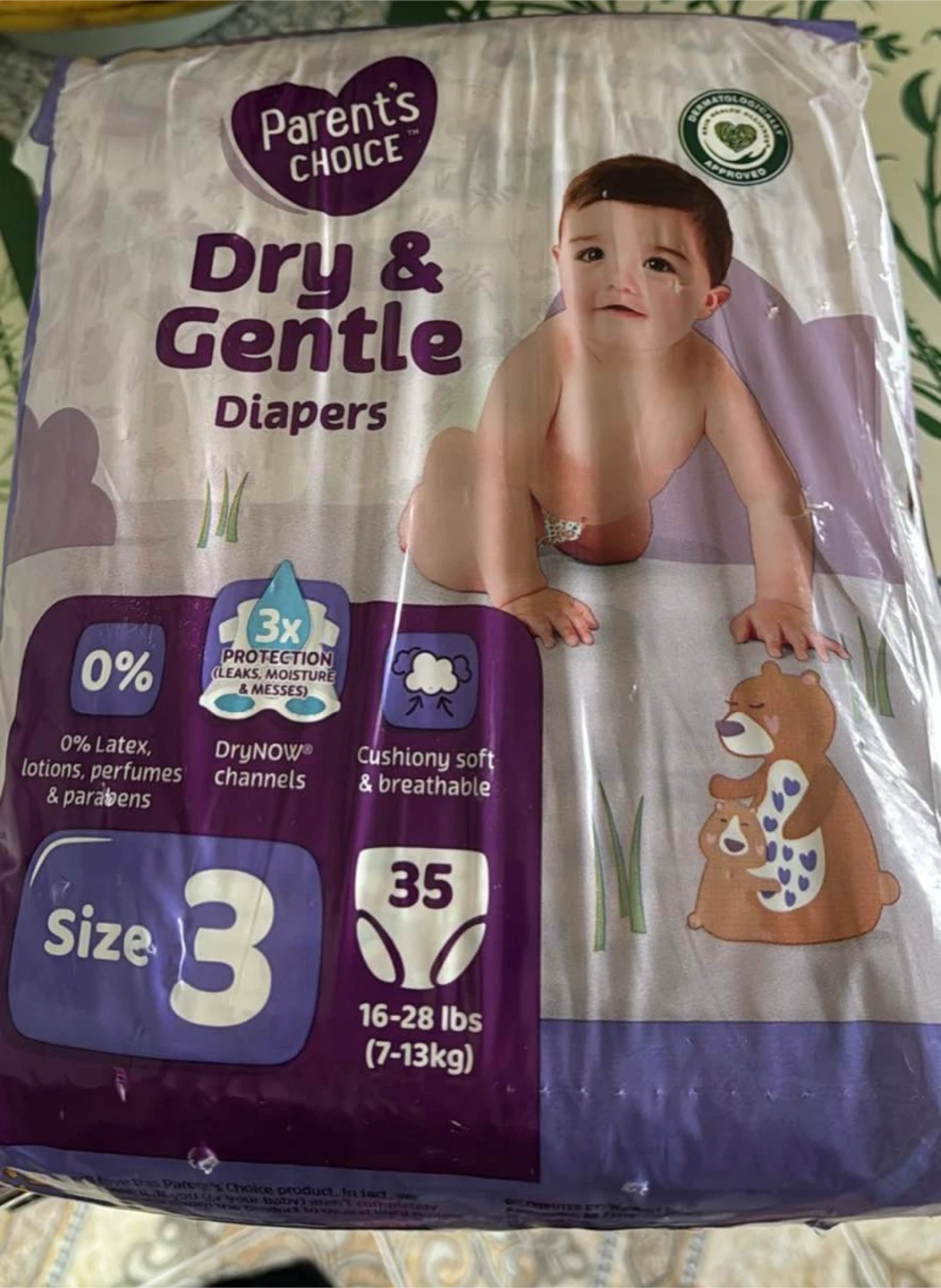 Parent's Choice Dry & Gentle Diapers Size 3 (35 Count)