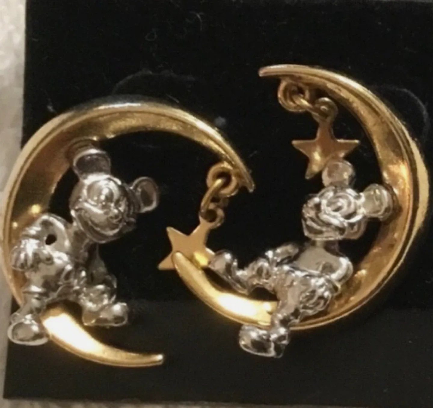 2 items: Disney Mickey Earrings and Tinker bell pin