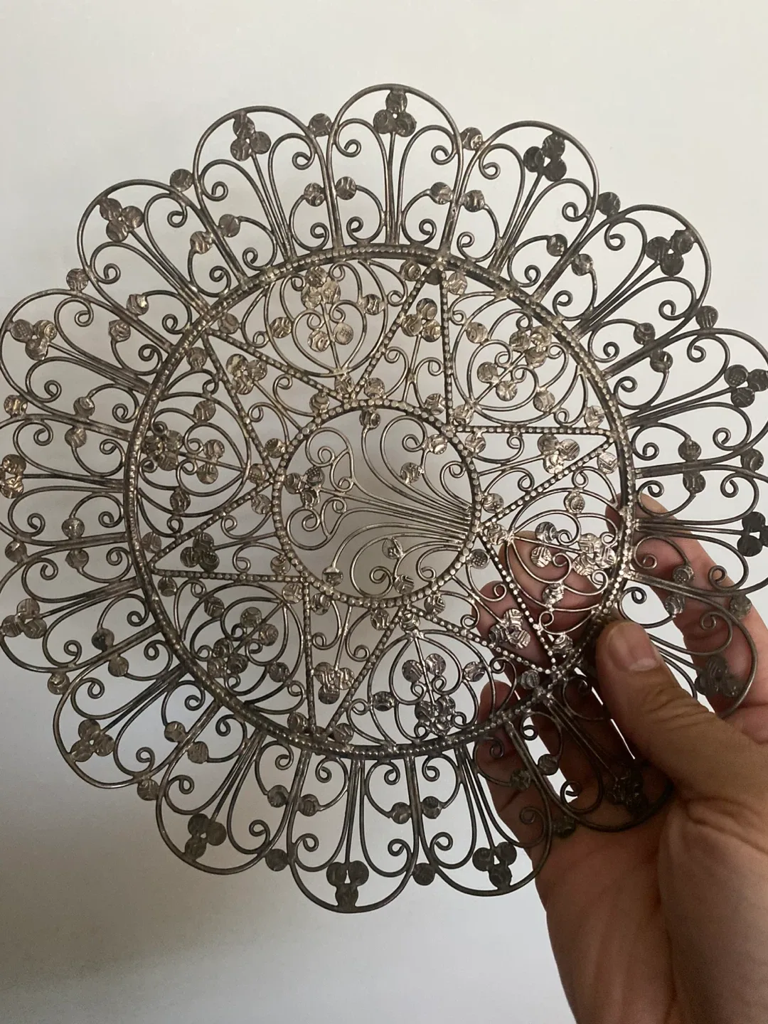 Silver Princely States Coins Filigree Plate