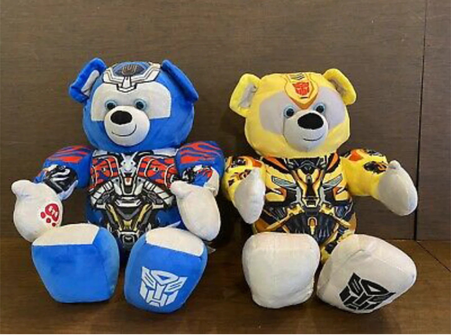 Build a Bear Transformers Optimus Prime & Bumble Bee Plush Bears