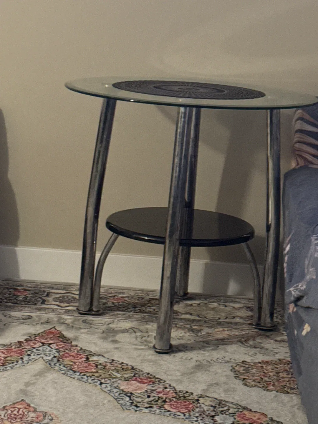 Glass Top Side Table