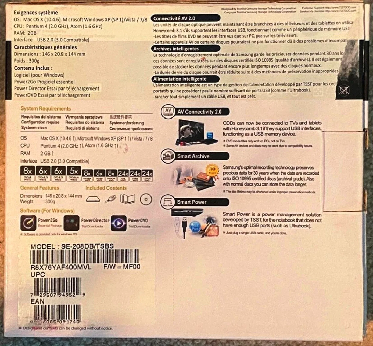 Samsung DVD Writer (SE-208) image indicator(5)