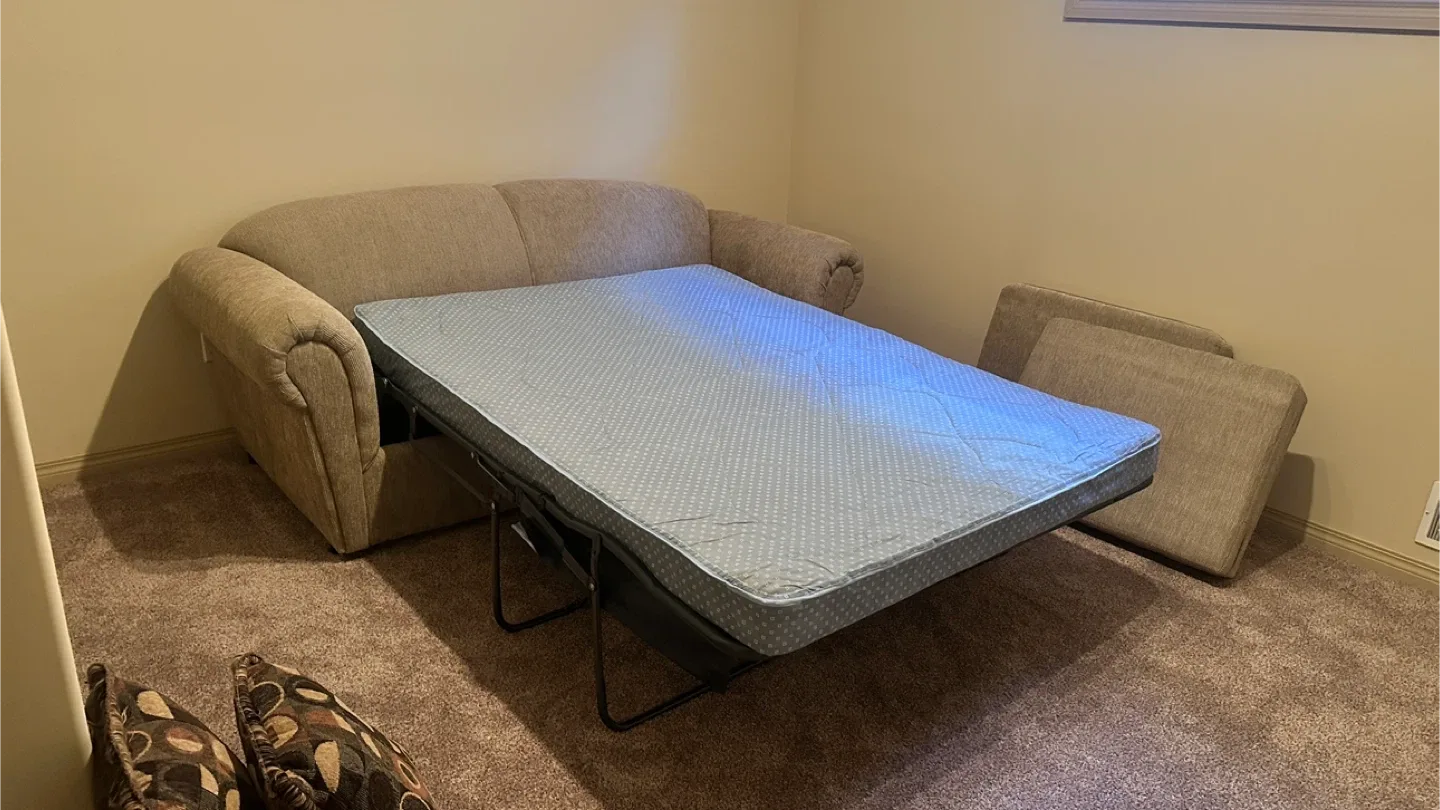 Beige Sofabed - Like New Super clean image indicator(6)