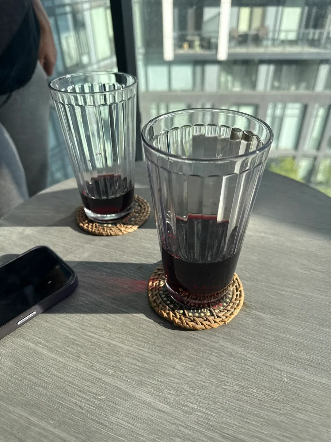 Drinking Glasses with Coasters