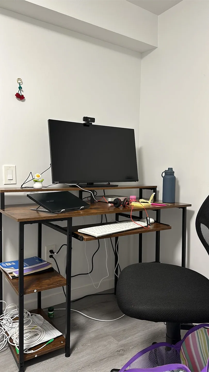 MUTUN 47" Computer Desk - Vintage Brown