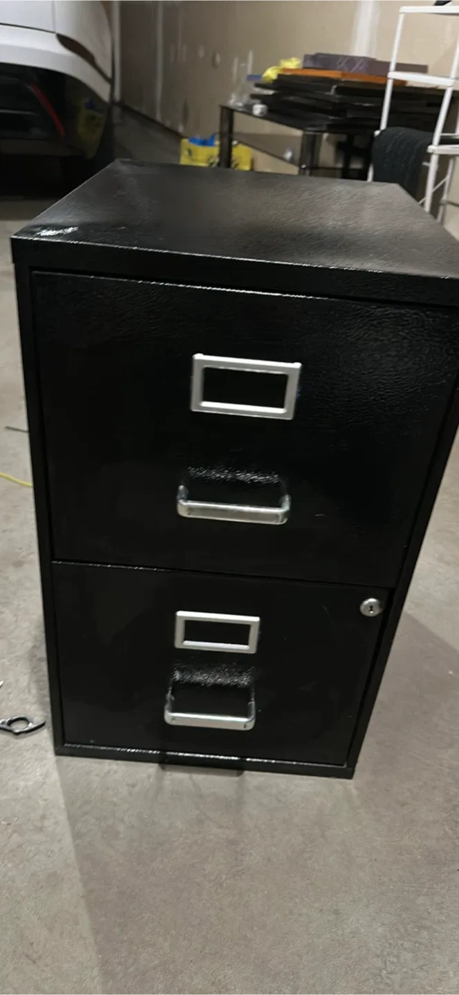 Black 2-Drawer Filing Cabinet
